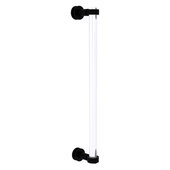  Clearview Collection 18'' Single Side Shower Door Pull with Smooth Accent in Matte Black, 19'' W x 4'' D x 1-11/16'' H