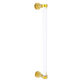  Clearview Collection 18'' Single Side Shower Door Pull with Smooth Accent in Polished Brass, 19'' W x 4'' D x 1-11/16'' H
