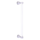  Clearview Collection 18'' Single Side Shower Door Pull with Smooth Accent in Satin Chrome, 19'' W x 4'' D x 1-11/16'' H