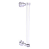  Clearview Collection 12'' Single Side Shower Door Pull with Dotted Accents in Polished Chrome, 13'' W x 1-11/16'' D x 3-7/8'' H