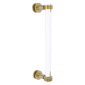  Clearview Collection 12'' Single Side Shower Door Pull with Dotted Accents in Unlacquered Brass, 13'' W x 1-11/16'' D x 3-7/8'' H