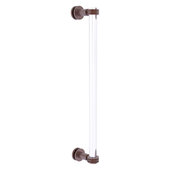  Clearview Collection 18'' Single Side Shower Door Pull with Dotted Accents in Antique Copper, 19'' W x 4'' D x 1-11/16'' H