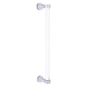  Clearview Collection 18'' Single Side Shower Door Pull with Dotted Accents in Satin Chrome, 19'' W x 4'' D x 1-11/16'' H