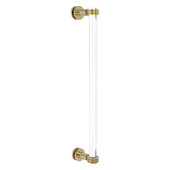  Clearview Collection 18'' Single Side Shower Door Pull with Dotted Accents in Unlacquered Brass, 19'' W x 4'' D x 1-11/16'' H