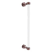  Clearview Collection 18'' Single Side Shower Door Pull with Grooved Accents in Antique Copper, 19'' W x 4'' D x 1-11/16'' H