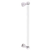  Clearview Collection 18'' Single Side Shower Door Pull with Grooved Accents in Polished Chrome, 19'' W x 4'' D x 1-11/16'' H