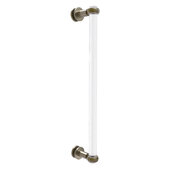  Clearview Collection 18'' Single Side Shower Door Pull with Twisted Accents in Antique Brass, 19'' W x 4'' D x 1-11/16'' H