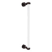  Clearview Collection 18'' Single Side Shower Door Pull with Twisted Accents in Antique Bronze, 19'' W x 4'' D x 1-11/16'' H