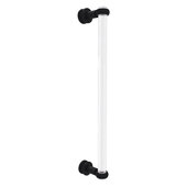 Clearview Collection 18'' Single Side Shower Door Pull with Twisted Accents in Matte Black, 19'' W x 4'' D x 1-11/16'' H