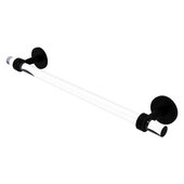  Clearview Collection 24'' Towel Bar with Smooth Accent in Matte Black, 28'' W x 2-5/8'' D x 3-13/16'' H