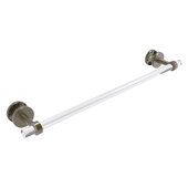  Clearview Collection 24'' Shower Door Towel Bar with Smooth Accent in Antique Brass, 28'' W x 5-1/8'' D x 2-5/8'' H