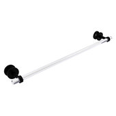  Clearview Collection 30'' Shower Door Towel Bar with Smooth Accent in Matte Black, 34'' W x 5-1/8'' D x 2-5/8'' H