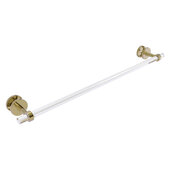  Clearview Collection 30'' Shower Door Towel Bar with Smooth Accent in Unlacquered Brass, 34'' W x 5-1/8'' D x 2-5/8'' H