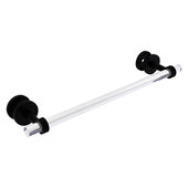  Clearview Collection 18'' Shower Door Towel Bar with Dotted Accents in Matte Black, 22'' W x 5-1/8'' D x 2-5/8'' H
