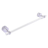  Clearview Collection 24'' Shower Door Towel Bar with Dotted Accents in Satin Chrome, 28'' W x 5-1/8'' D x 2-5/8'' H