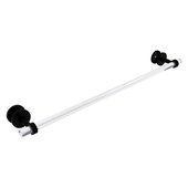  Clearview Collection 30'' Shower Door Towel Bar with Dotted Accents in Matte Black, 34'' W x 5-1/8'' D x 2-5/8'' H
