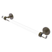  Clearview Collection 18'' Towel Bar with Grooved Accents in Antique Brass, 22'' W x 2-5/8'' D x 3-13/16'' H