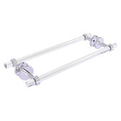  Clearview Collection 18'' Back to Back Shower Door Towel Bar with Grooved Accents in Polished Chrome, 22'' W x 8-5/8'' D x 2-5/8'' H