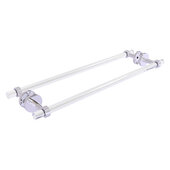  Clearview Collection 24'' Back to Back Shower Door Towel Bar with Grooved Accents in Polished Chrome, 28'' W x 8-5/8'' D x 2-5/8'' H