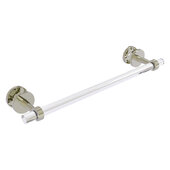  Clearview Collection 18'' Shower Door Towel Bar with Grooved Accents in Polished Nickel, 22'' W x 5-1/8'' D x 2-5/8'' H