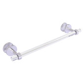 Clearview Collection 18'' Shower Door Towel Bar with Grooved Accents in Satin Chrome, 22'' W x 5-1/8'' D x 2-5/8'' H