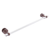  Clearview Collection 30'' Shower Door Towel Bar with Grooved Accents in Antique Copper, 34'' W x 5-1/8'' D x 2-5/8'' H