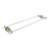  Clearview Collection 30'' Back to Back Shower Door Towel Bar with Twisted Accents in Polished Nickel, 34'' W x 8-5/8'' D x 2-5/8'' H