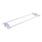  Clearview Collection 30'' Back to Back Shower Door Towel Bar with Twisted Accents in Satin Chrome, 34'' W x 8-5/8'' D x 2-5/8'' H