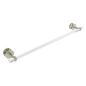  Clearview Collection 30'' Shower Door Towel Bar with Twisted Accents in Polished Nickel, 34'' W x 5-1/8'' D x 2-5/8'' H