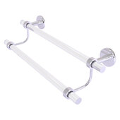  Clearview Collection 18'' Double Towel Bar with Smooth Accent in Polished Chrome, 22'' W x 5-1/2'' D x 7-5/8'' H