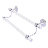  Clearview Collection 18'' Double Towel Bar with Dotted Accents in Satin Chrome, 22'' W x 5-1/2'' D x 7-5/8'' H