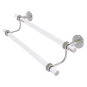  Clearview Collection 18'' Double Towel Bar with Dotted Accents in Satin Nickel, 22'' W x 5-1/2'' D x 7-5/8'' H