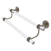  Clearview Collection 24'' Double Towel Bar with Dotted Accents in Antique Brass, 28'' W x 5-1/2'' D x 7-5/8'' H