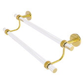  Clearview Collection 24'' Double Towel Bar with Dotted Accents in Polished Brass, 28'' W x 5-1/2'' D x 7-5/8'' H