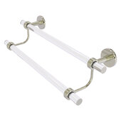  Clearview Collection 18'' Double Towel Bar with Grooved Accents in Polished Nickel, 22'' W x 5-1/2'' D x 7-5/8'' H