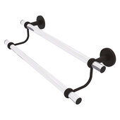  Clearview Collection 18'' Double Towel Bar with Twisted Accents in Oil Rubbed Bronze, 22'' W x 5-1/2'' D x 7-5/8'' H
