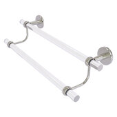  Clearview Collection 18'' Double Towel Bar with Twisted Accents in Satin Nickel, 22'' W x 5-1/2'' D x 7-5/8'' H