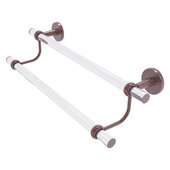  Clearview Collection 24'' Double Towel Bar with Twisted Accents in Antique Copper, 28'' W x 5-1/2'' D x 7-5/8'' H