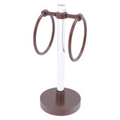  Clearview Collection Vanity Top Guest Towel Ring with Smooth Accent in Antique Copper, 6'' W x 6'' D x 14-13/16'' H