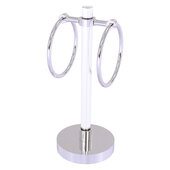  Clearview Collection Vanity Top Guest Towel Ring with Smooth Accent in Polished Chrome, 6'' W x 6'' D x 14-13/16'' H