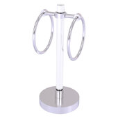  Clearview Collection Vanity Top Guest Towel Ring with Smooth Accent in Satin Chrome, 6'' W x 6'' D x 14-13/16'' H