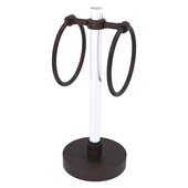  Clearview Collection Vanity Top Guest Towel Ring with Smooth Accent in Venetian Bronze, 6'' W x 6'' D x 14-13/16'' H