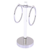 Clearview Collection Vanity Top Guest Towel Ring with Dotted Accents in Polished Chrome, 6'' W x 6'' D x 14-13/16'' H