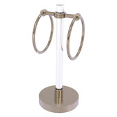  Clearview Collection Vanity Top Guest Towel Ring with Dotted Accents in Antique Pewter, 6'' W x 6'' D x 14-13/16'' H