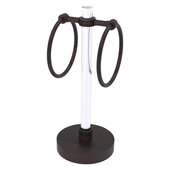  Clearview Collection Vanity Top Guest Towel Ring with Dotted Accents in Venetian Bronze, 6'' W x 6'' D x 14-13/16'' H
