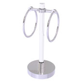  Clearview Collection Vanity Top Guest Towel Ring with Grooved Accents in Polished Chrome, 6'' W x 6'' D x 14-13/16'' H