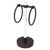  Clearview Collection Vanity Top Guest Towel Ring with Grooved Accents in Venetian Bronze, 6'' W x 6'' D x 14-13/16'' H