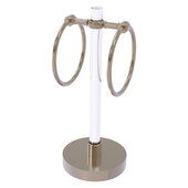  Clearview Collection Vanity Top Guest Towel Ring with Twisted Accents in Antique Pewter, 6'' W x 6'' D x 14-13/16'' H