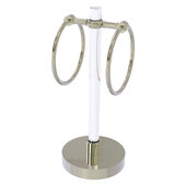  Clearview Collection Vanity Top Guest Towel Ring with Twisted Accents in Polished Nickel, 6'' W x 6'' D x 14-13/16'' H
