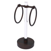  Clearview Collection Vanity Top Guest Towel Ring with Twisted Accents in Venetian Bronze, 6'' W x 6'' D x 14-13/16'' H
